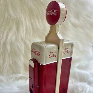 1993 Vintage Have a Coke Coca-Cola Salt and Pepper Shakers with Stand